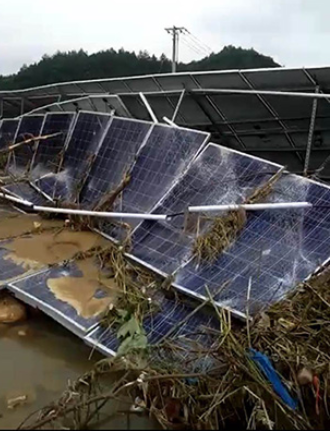 江西九江又一光伏电站被洪水冲毁
