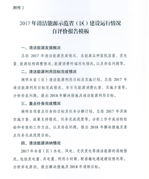 国家能源局关于建立清洁能源示范省（区）监测评价体系（试行）的通知