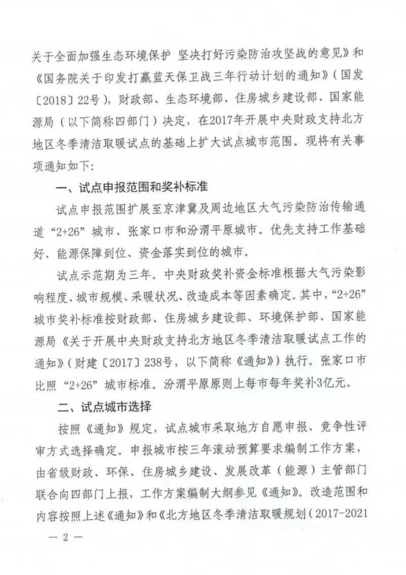 四部委联合红头文件：超20亿资金投向清洁取暖！