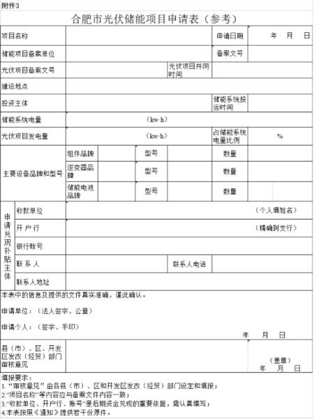 安徽合肥申报2018年第三批光伏度电补贴目录、光储系统应用、创新示范项目